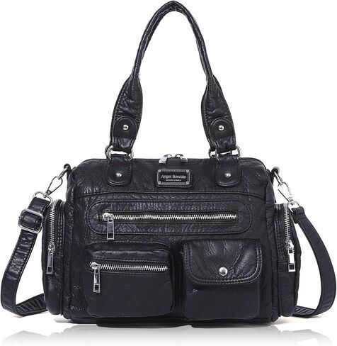 Angel Barcelo Purses for Women Small Hobo Shoulder Bag Multi-Pocket Tote Bag with Zipper in Saudi Arabia