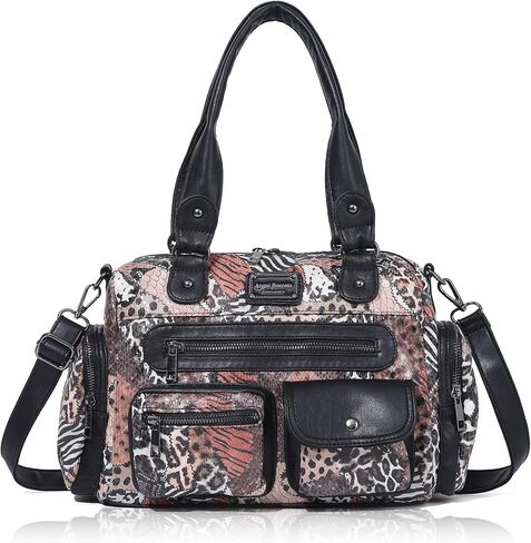 Angel Barcelo Purses for Women Small Hobo Shoulder Bag Multi-Pocket Tote Bag with Zipper in Saudi Arabia