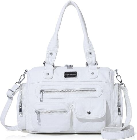Angel Barcelo Purses for Women Small Hobo Shoulder Bag Multi-Pocket Tote Bag with Zipper in Saudi Arabia