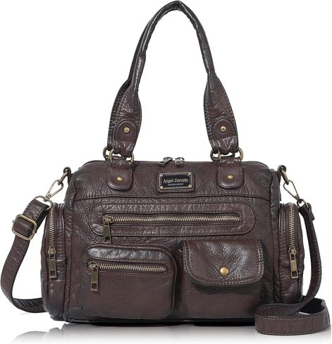 Angel Barcelo Purses for Women Small Hobo Shoulder Bag Multi-Pocket Tote Bag with Zipper in Saudi Arabia