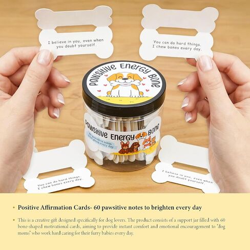 Tian Zhun Dog Mom Gifts for Women Dogs Lovers Best Dog Mom Mothers Day Gifts Merry Christmas Positive Affirmation Jar 60 pcs in Kuwait
