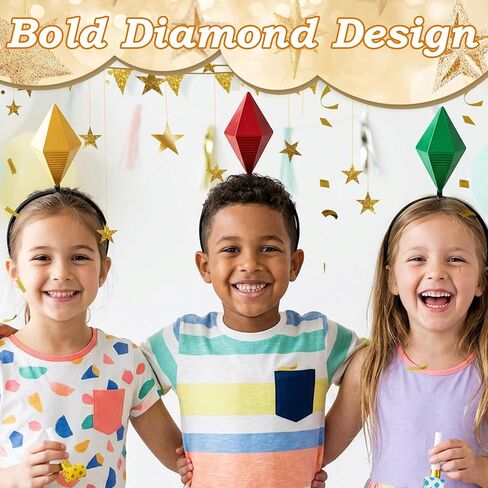 Simple polymer 3 Pcs Diamond Headbands Diamond Shape Costume for Halloween Cosplay Themed Party Accessories in Saudi Arabia