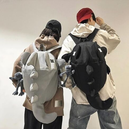 Backpack 3D Shark Shape Design, Eye-Catching Daily Weekend Travel, for Friends Him Her (grey) in Kuwait