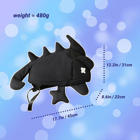 Backpack 3D Shark Shape Design, Eye-Catching Daily Weekend Travel, for Friends Him Her (grey) in Kuwait