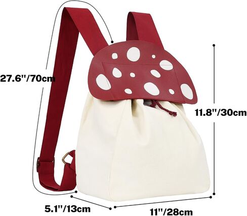 Renaissance Mushroom Backpack Ren Faire Accessory Cute Crossbody Bag Halloween Funny Handbag Faux leather (A) in Saudi Arabia