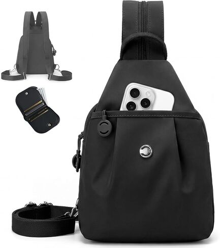 3 in 1 Convertible Backpack Anti Theft Crossbody Backpacks Bags for Women Sling Bag with Wallet Oxford Nylon Travel Purses in Saudi Arabia