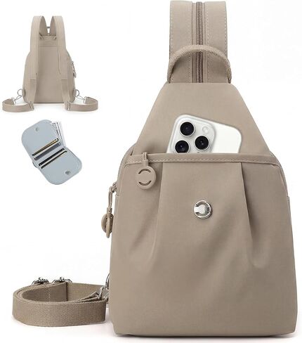 3 in 1 Convertible Backpack Anti Theft Crossbody Backpacks Bags for Women Sling Bag with Wallet Oxford Nylon Travel Purses in Saudi Arabia