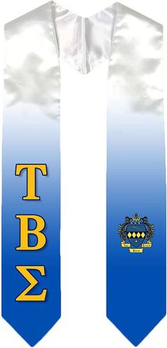 Greekgear Tau Beta Sigma Extra Fancy Simple Greek Graduation Stole W Crest in Kuwait