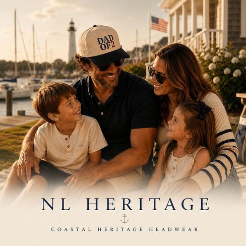 NL Heritage Girl Dad Hat Embroidered Classic Rope Cap Curved Bill Mid Crown Adjustable Cap for Men and Women in Kuwait