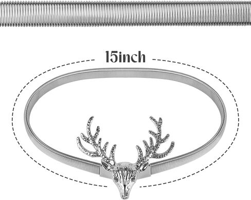 2PCS Curtain Tiebacks Aluminum Alloy Spring Design Strap Elastic Curtain Buckle Curtain Tiebacks Antler Curtain Ties for Thick or Thin Curtains Christmas Decoration in Kuwait