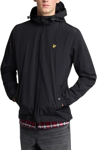 Lyle and Scott Vintage Zip Through Hooded Jacket Large Jet Blk in Kuwait