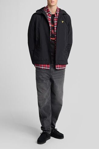 Lyle and Scott Vintage Zip Through Hooded Jacket Large Jet Blk in Kuwait