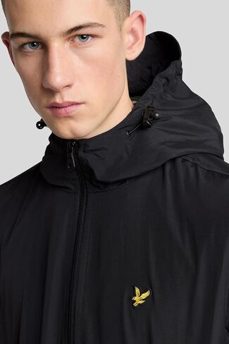 Lyle and Scott Vintage Zip Through Hooded Jacket Large Jet Blk in Kuwait