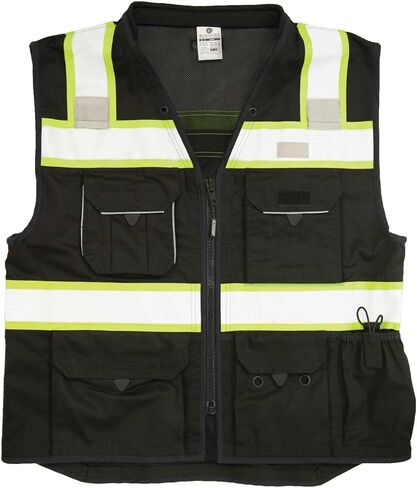 ML Kishigo - Black Heavy Duty Safety Vest Size: Medium in Saudi Arabia