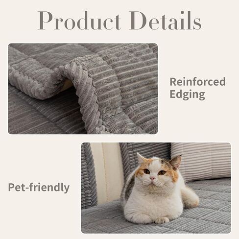 Dog Couch Cover for Sofas, Pet Couch Cover Washable, Funny Fuzzy Plush Sofa Covers for Dogs, Non Slip Sofa Covers, Sofa Pad Furniture Protector for L Shaped(1PC, Light Grey, 27.5"x 82.7") in Saudi Arabia