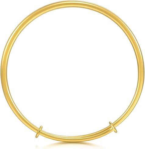 CHOW SANG SANG 999.9 24K Gold Essence Price-by-Weight 22.83g Gold Polished Finished Bangle for Unisex, Men, Women 09218K | Size Adjustable in Kuwait