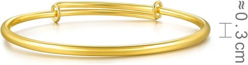 CHOW SANG SANG 999.9 24K Gold Essence Price-by-Weight 22.83g Gold Polished Finished Bangle for Unisex, Men, Women 09218K | Size Adjustable in Kuwait