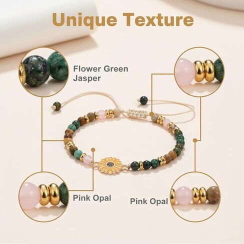 Sunflower Gifts for Women-Meaningful Encouragement Jewelry, Symbol of Positivity, Strength & Love - Birthday, Christmas & Thank You Gift for Friends, Granddaughters, Daughters & Nieces - Sunshine-Inspired Sunflower Bracelet in Saudi Arabia