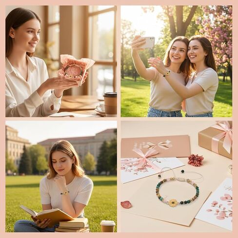 Sunflower Gifts for Women-Meaningful Encouragement Jewelry, Symbol of Positivity, Strength & Love - Birthday, Christmas & Thank You Gift for Friends, Granddaughters, Daughters & Nieces - Sunshine-Inspired Sunflower Bracelet in Saudi Arabia