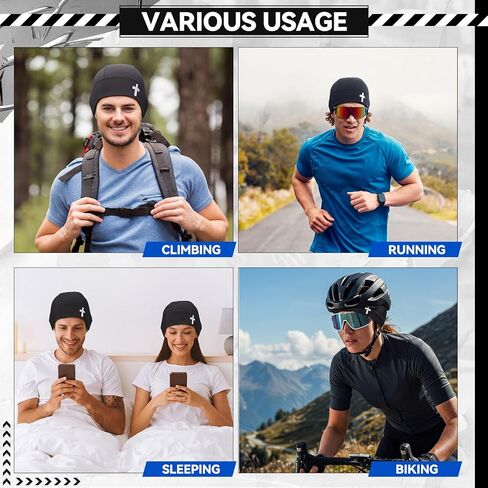 6 Pcs Cross Skull Caps for Men Motorcycle Helmet Liner Jesus Beanies Football Skull Caps for Running Cycling in Kuwait