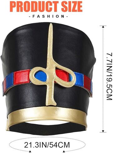 Zoestar Egyptian Headpiece Black Cleopatra Headband Nefertiti Costume Hair Accessories for Women in Kuwait