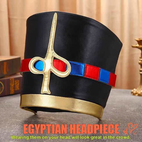 Zoestar Egyptian Headpiece Black Cleopatra Headband Nefertiti Costume Hair Accessories for Women in Kuwait