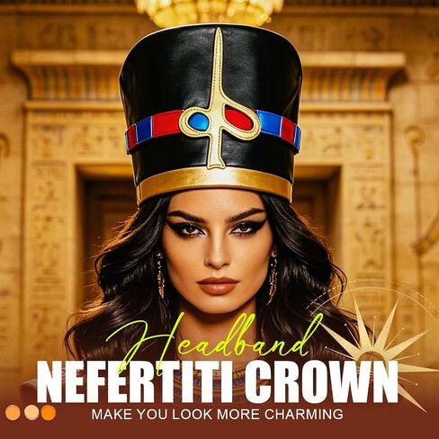 Zoestar Egyptian Headpiece Black Cleopatra Headband Nefertiti Costume Hair Accessories for Women in Kuwait