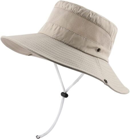 Breathable Mesh Panama Bucket Hat Outdoor Sun Protection Boonie Hat for Men Fashion Summer Sun Cap Visor in Kuwait