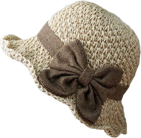 Beach Straw Sun Hat for Women French Foldable Summer Beach Wide Brim Hat Travel Straw Fedora Hat in Saudi Arabia