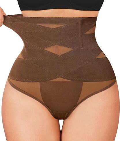 Gotoly Thong Shapewear Tummy Control for Women High Waist Seamless Body Shaper Panties Stomach Shapewear Thong in Kuwait