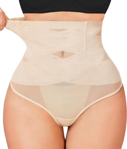Gotoly Thong Shapewear Tummy Control for Women High Waist Seamless Body Shaper Panties Stomach Shapewear Thong in Saudi Arabia
