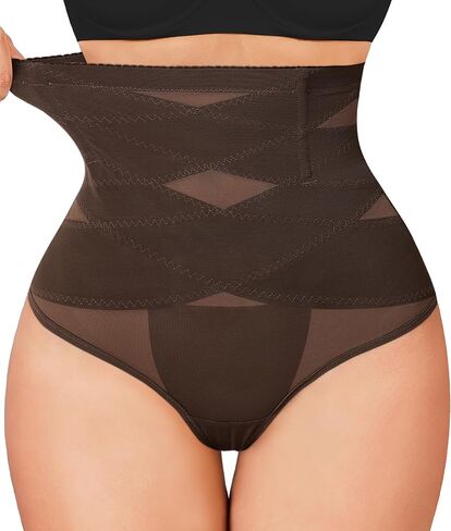 Gotoly Thong Shapewear Tummy Control for Women High Waist Seamless Body Shaper Panties Stomach Shapewear Thong in Saudi Arabia