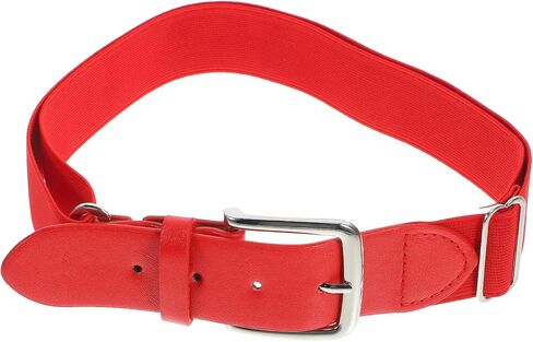 Youth and Adult Baseball Belt Elastic Adjustable Softball Belt for Men and Women Outdoor Sports Red Stretch Synthetic Leather Waistband in Saudi Arabia
