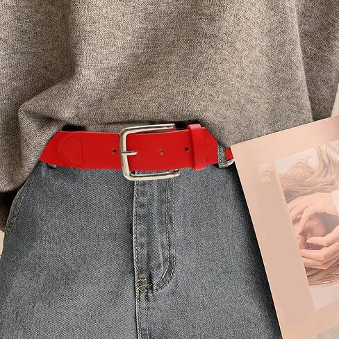 PartyKindom Stretch Baseball Belt for Men and Youth Elastic Softball Belt with Adjustable Fit Red Faux Leather for Outdoor Baseball and Football Uniforms in Kuwait