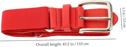 Elastic Baseball Belt for Men and Youth, Stretch Red Faux Leather Softball Waistband, Adjustable Outdoor Sports Belt for Boys in Saudi Arabia