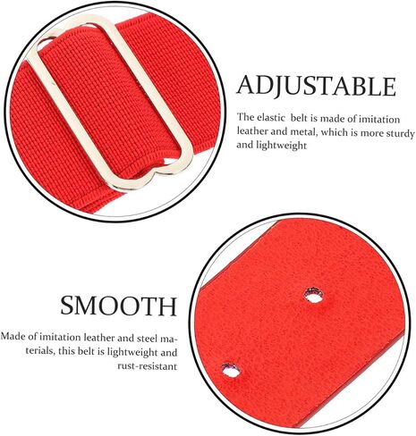 Elastic Baseball Belt for Men and Youth, Stretch Red Faux Leather Softball Waistband, Adjustable Outdoor Sports Belt for Boys in Saudi Arabia