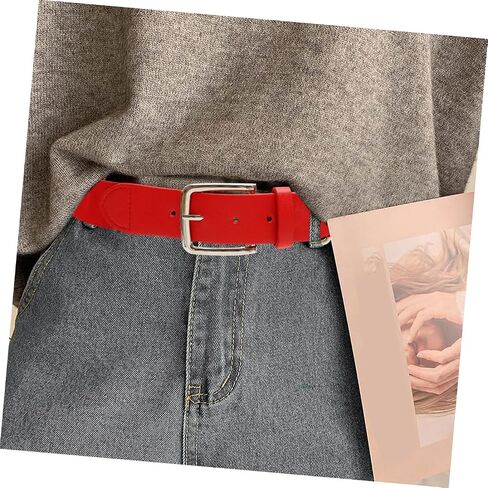 Elastic Baseball Belt for Men and Youth, Stretch Red Faux Leather Softball Waistband, Adjustable Outdoor Sports Belt for Boys in Saudi Arabia