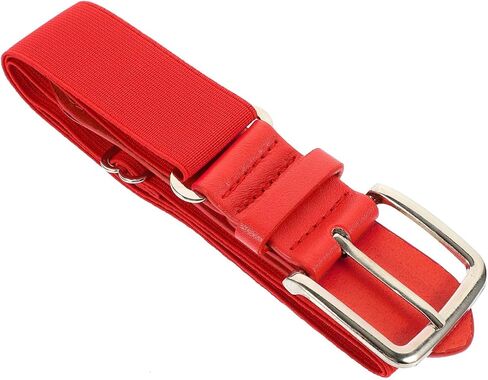 Elastic Baseball Belt for Men and Youth, Stretch Red Faux Leather Softball Waistband, Adjustable Outdoor Sports Belt for Boys in Saudi Arabia