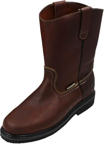 Men's Work Boots Pull On Leather Oil Water Slip Resistant in Kuwait
