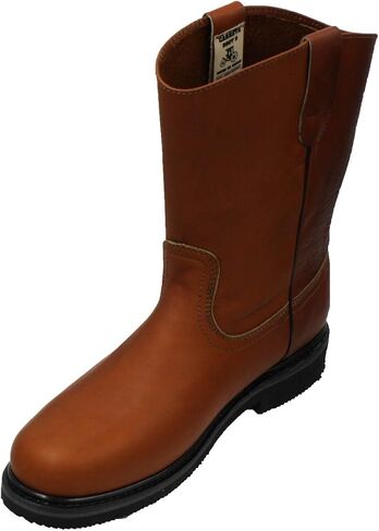 Men's Work Boots Pull On Leather Oil Water Slip Resistant in Kuwait