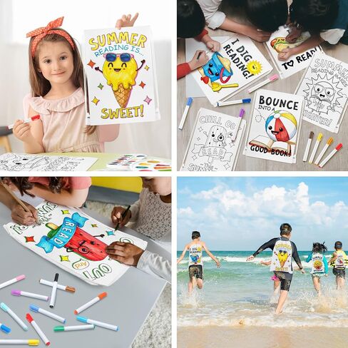 24 Pcs Color Your Own Butterfly Drawstring Bags Crafts for Kids Coloring Goodie Bags with Markers Non Woven Backpack DIY Crafts Classroom Butterfly Birthday Party Supplies Favor in Kuwait