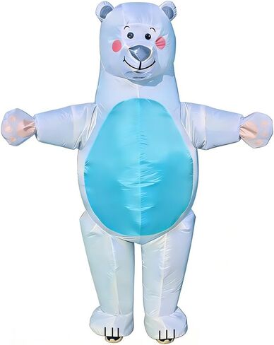 Inflatable Bear Costume for Adults, Lightweight Blow Up Full Body Jumpsuit Cosplay Costume, Funny Air Inflatable Suit for Halloween Carnival Parade Festival Christmas and Role Play Party Dress Up in Saudi Arabia