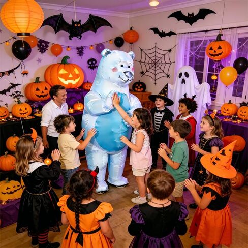 Inflatable Bear Costume for Adults, Lightweight Blow Up Full Body Jumpsuit Cosplay Costume, Funny Air Inflatable Suit for Halloween Carnival Parade Festival Christmas and Role Play Party Dress Up in Saudi Arabia