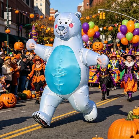Inflatable Bear Costume for Adults, Lightweight Blow Up Full Body Jumpsuit Cosplay Costume, Funny Air Inflatable Suit for Halloween Carnival Parade Festival Christmas and Role Play Party Dress Up in Saudi Arabia