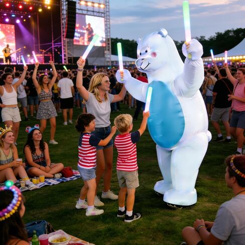 Inflatable Bear Costume for Adults, Lightweight Blow Up Full Body Jumpsuit Cosplay Costume, Funny Air Inflatable Suit for Halloween Carnival Parade Festival Christmas and Role Play Party Dress Up in Saudi Arabia