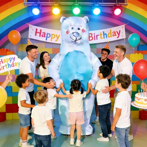 Inflatable Bear Costume for Adults, Lightweight Blow Up Full Body Jumpsuit Cosplay Costume, Funny Air Inflatable Suit for Halloween Carnival Parade Festival Christmas and Role Play Party Dress Up in Saudi Arabia