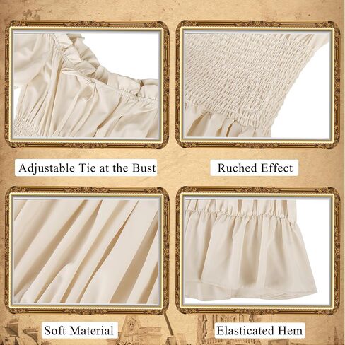 6 Pcs Renaissance Costume Women Medieval Dress for Women Cottagecore Dress Peasant Dress in Saudi Arabia
