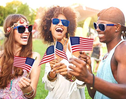 4 Pairs American Flag Sunglasses, 4th of July Accessories for Women Men Teens, Patriotic Party Favors Supplies Costume Dress-up & Pretend Play, Independence Day Memorial Day Veterans Day Eyewear in Saudi Arabia