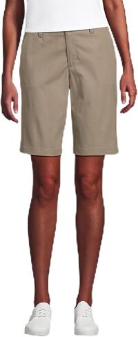 Lands' End Women's Active Performance 9" Chino Shorts 10 Khaki in Kuwait