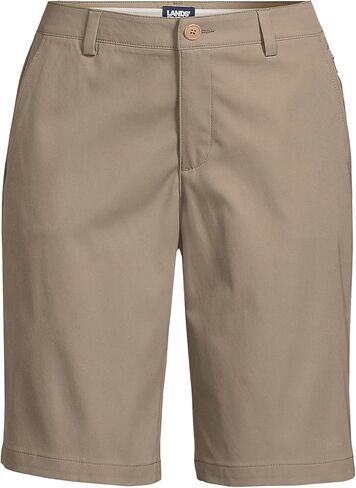 Lands' End Women's Active Performance 9" Chino Shorts 10 Khaki in Kuwait